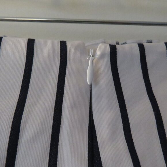 KATE SPADE X BROOME STREET White Blue Cotton Stripe Skirt Coastal Preppy US 4 - Picture 11 of 13